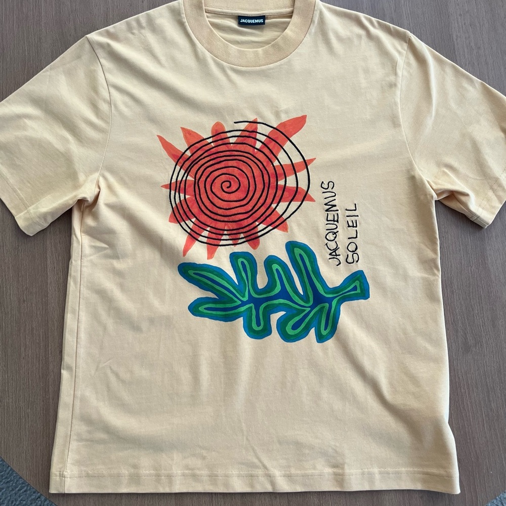 Jacquemus Soleil Beige Graphic T-Shirt